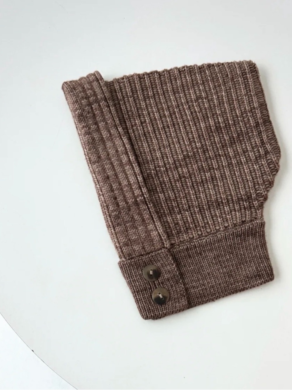 New Misha & Puff Fisherman Hood in Nutmeg Melange Merino Wool Cashmere NWT